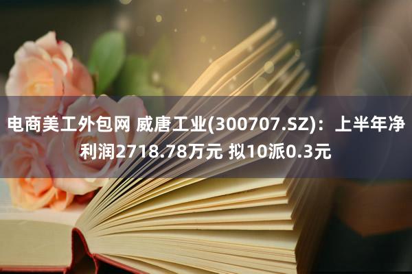 电商美工外包网 威唐工业(300707.SZ)：上半年净利润2718.78万元 拟10派0.3元